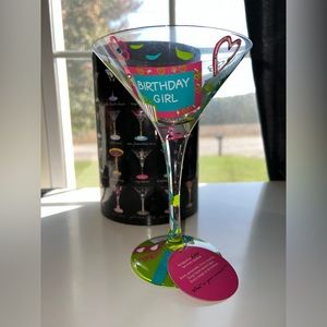 Birthday girl martini glass